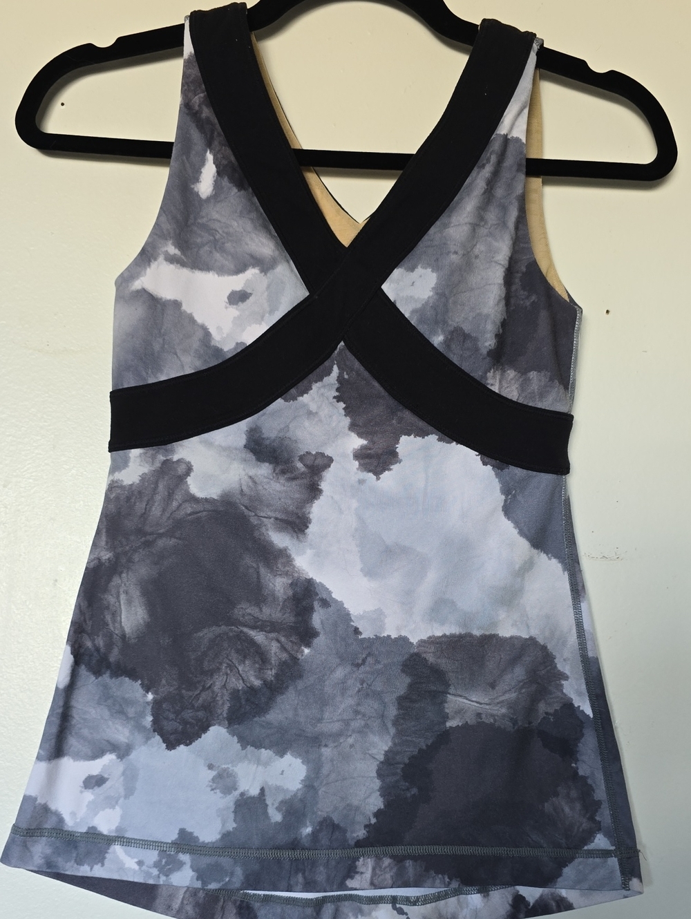 lululemon athletica Gray Tie-Dye Cross-Back Tank